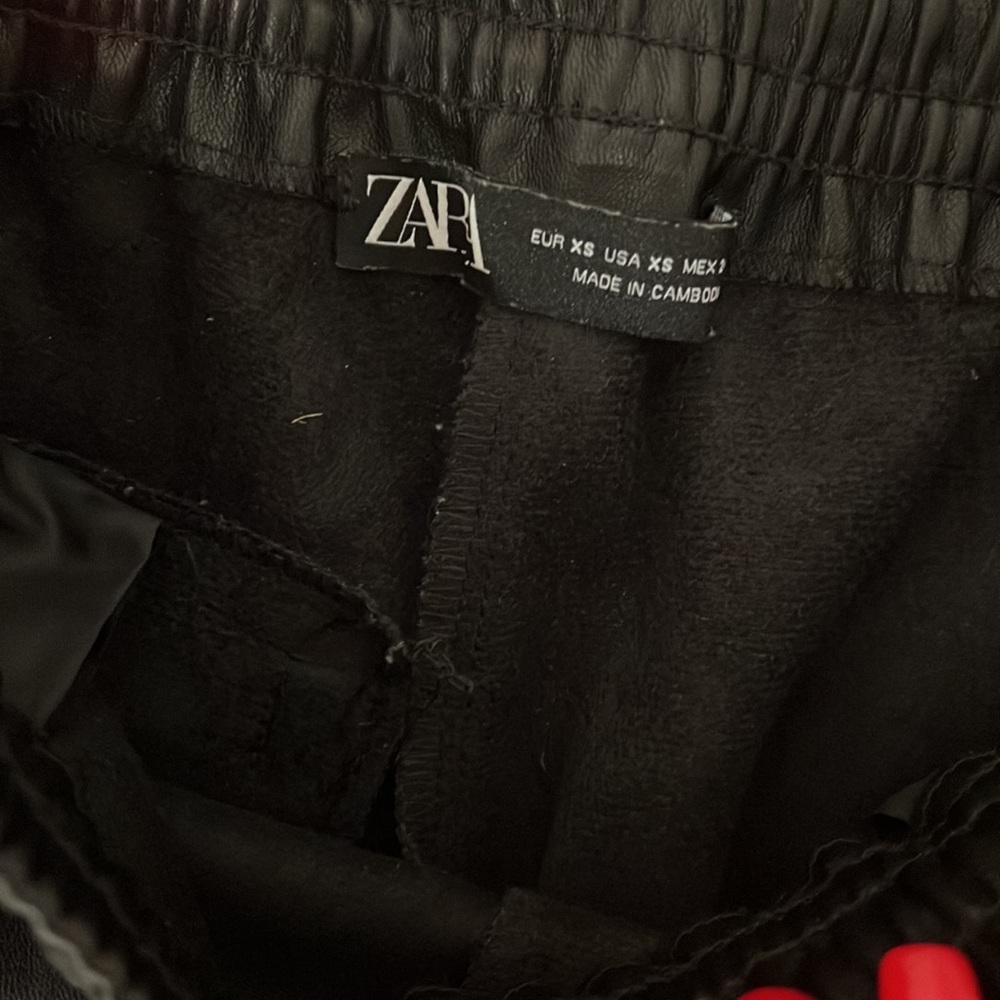 Zara Leather Joggers - Picture 2 of 2